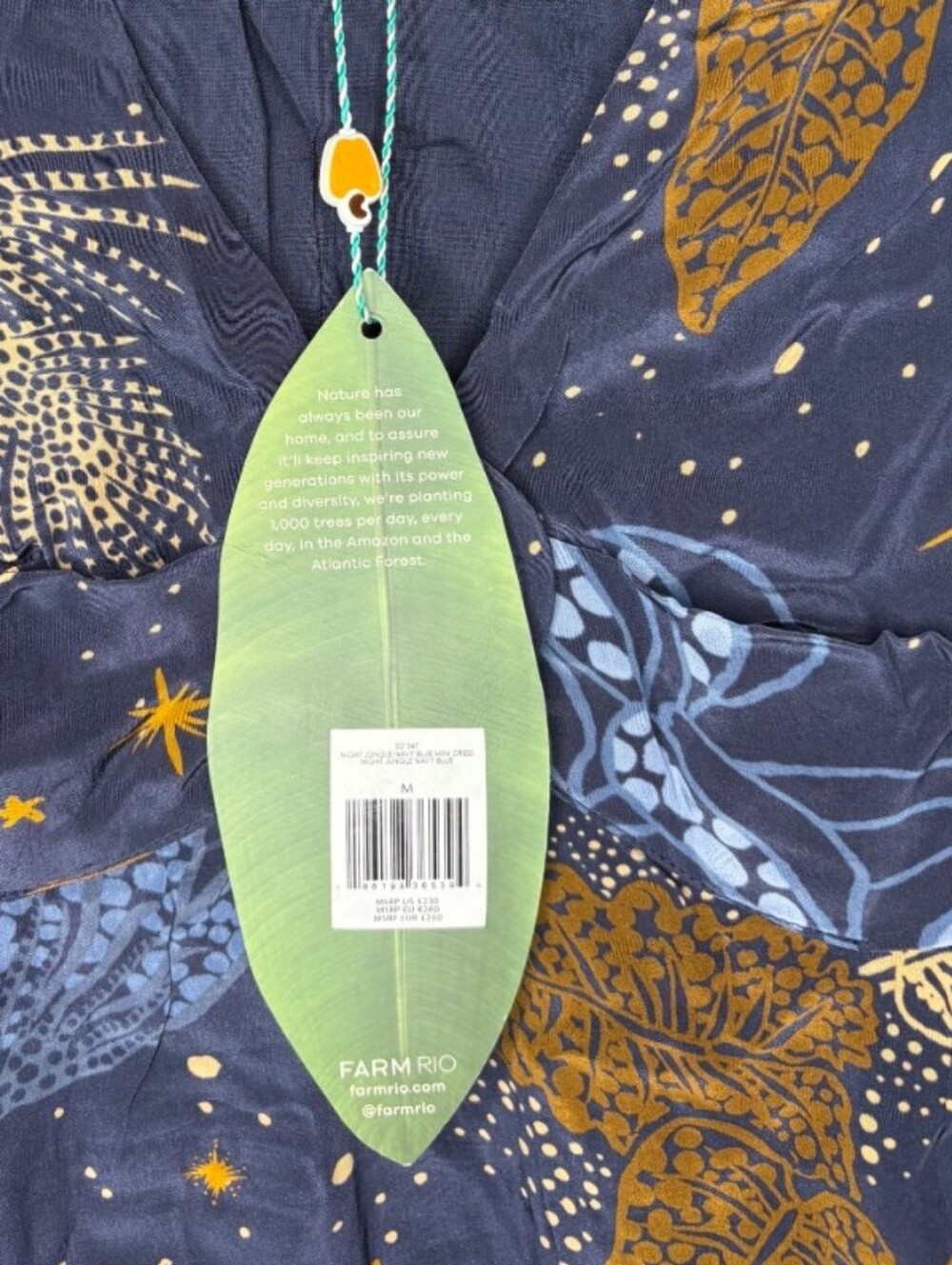 FARM Rio Night Jungle Celestial V-Neck Mini Dress Medium Nwt - Picture 6 of 8
